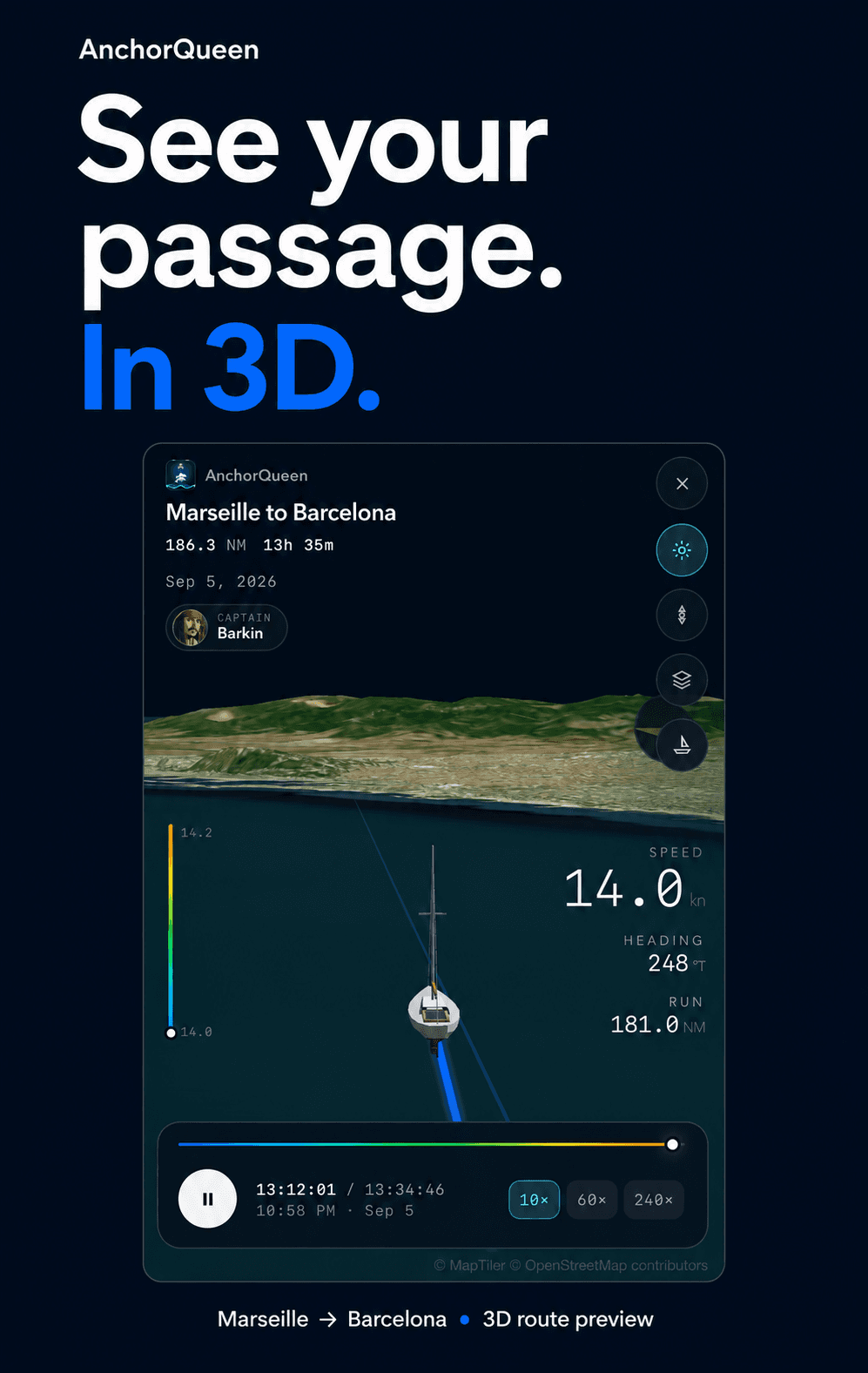 Cannes 3D Marina Fly-By and Passage