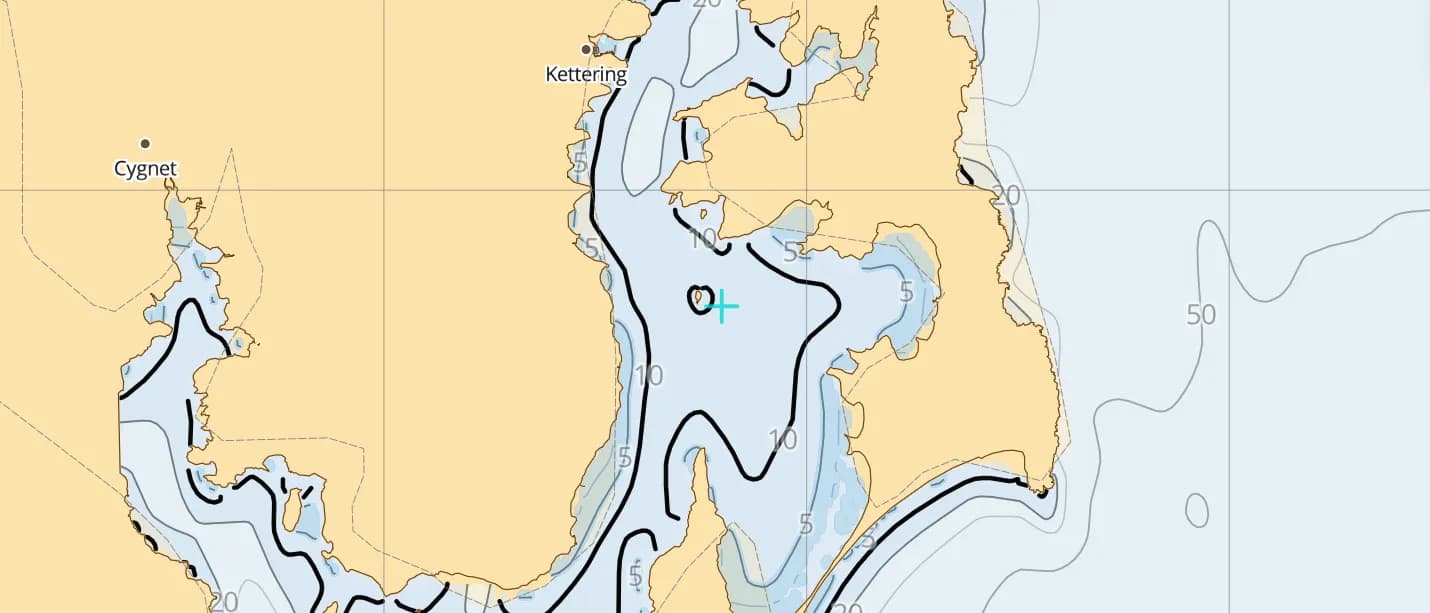 AnchorQueen-sjökort över Australia — South & Tasmania