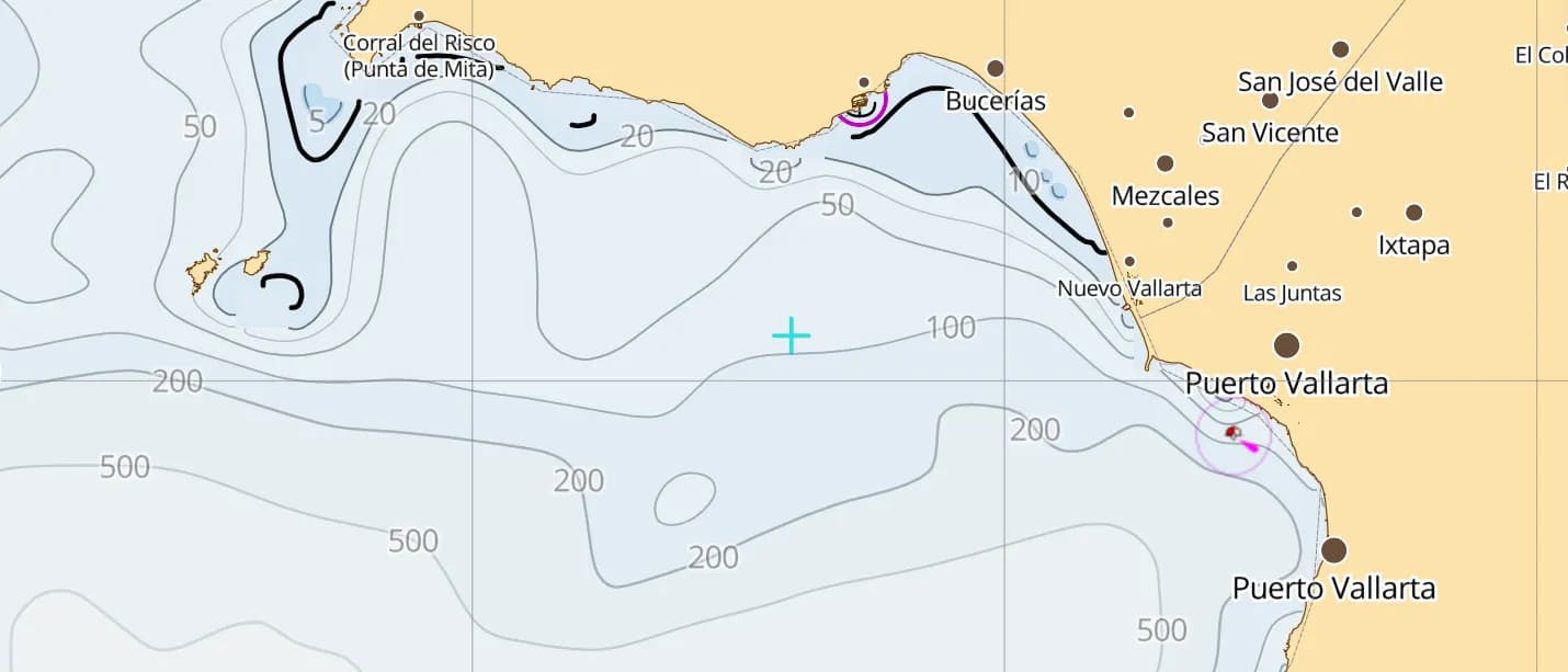 AnchorQueen-søkort over Mexico — Pacific
