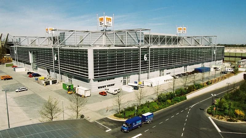 Un pabellón del recinto ferial de Düsseldorf