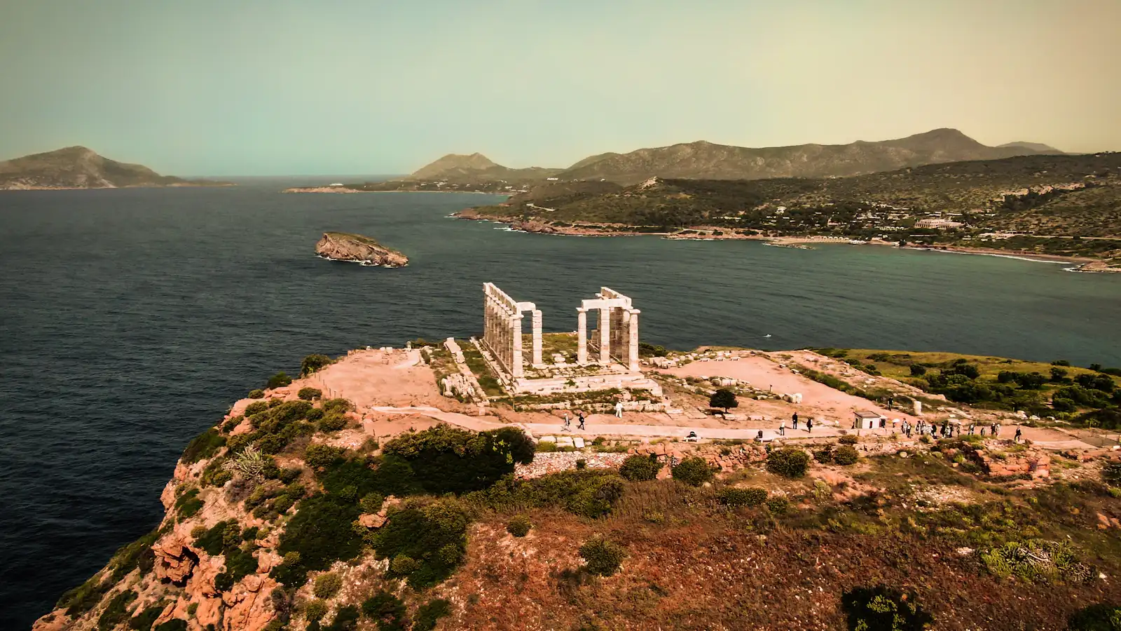 aerial photography of white and brown mountain
