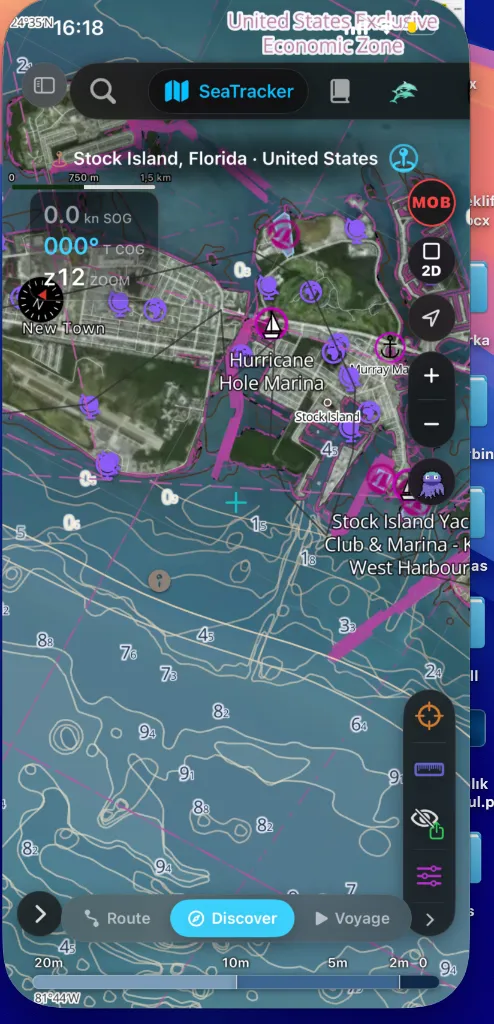 Satellite Hybrid base map style showing Stock Island, Florida