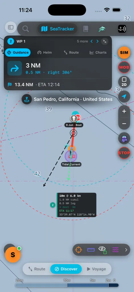 Aktivna navigacija — HUD navođenja s karticom sljedećeg skretanja i crvenom tipkom STOP